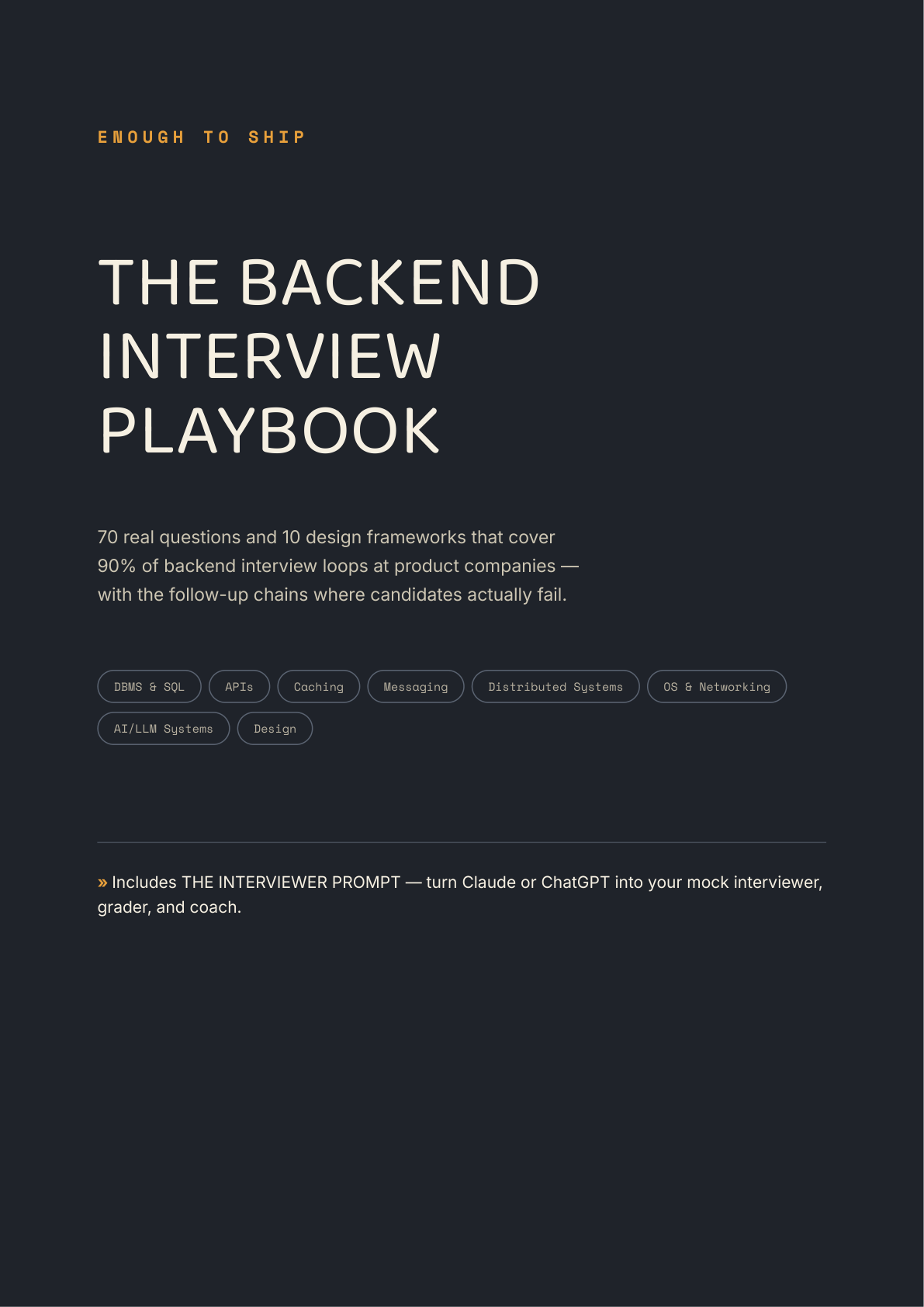 Cover of The Backend Interview Playbook